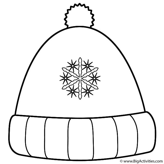 Coloring page coloring pages winter snowflake coloring pages kids winter hats