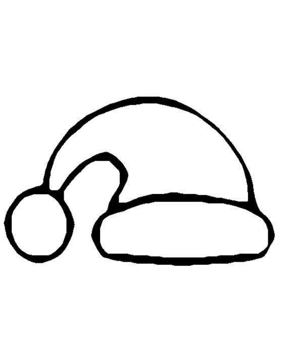 Free printable santa hat coloring pages for kids