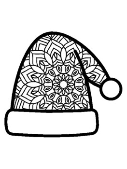 Christmas santa cap coloring pages christmas coloring pages christmas craft