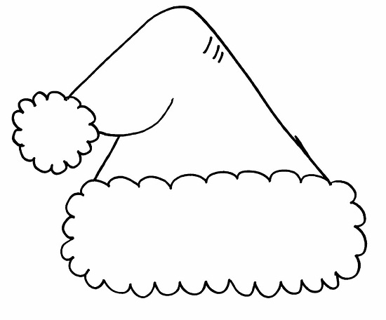 Printable santa hat coloring pages