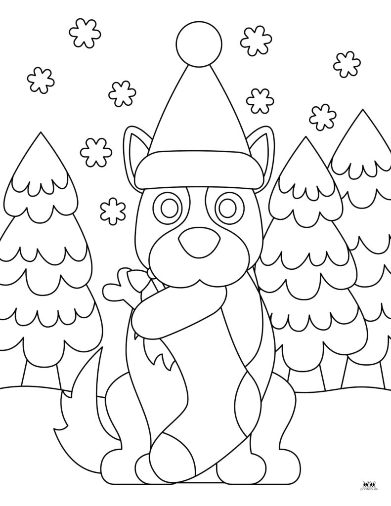 Santa hat templates coloring pages