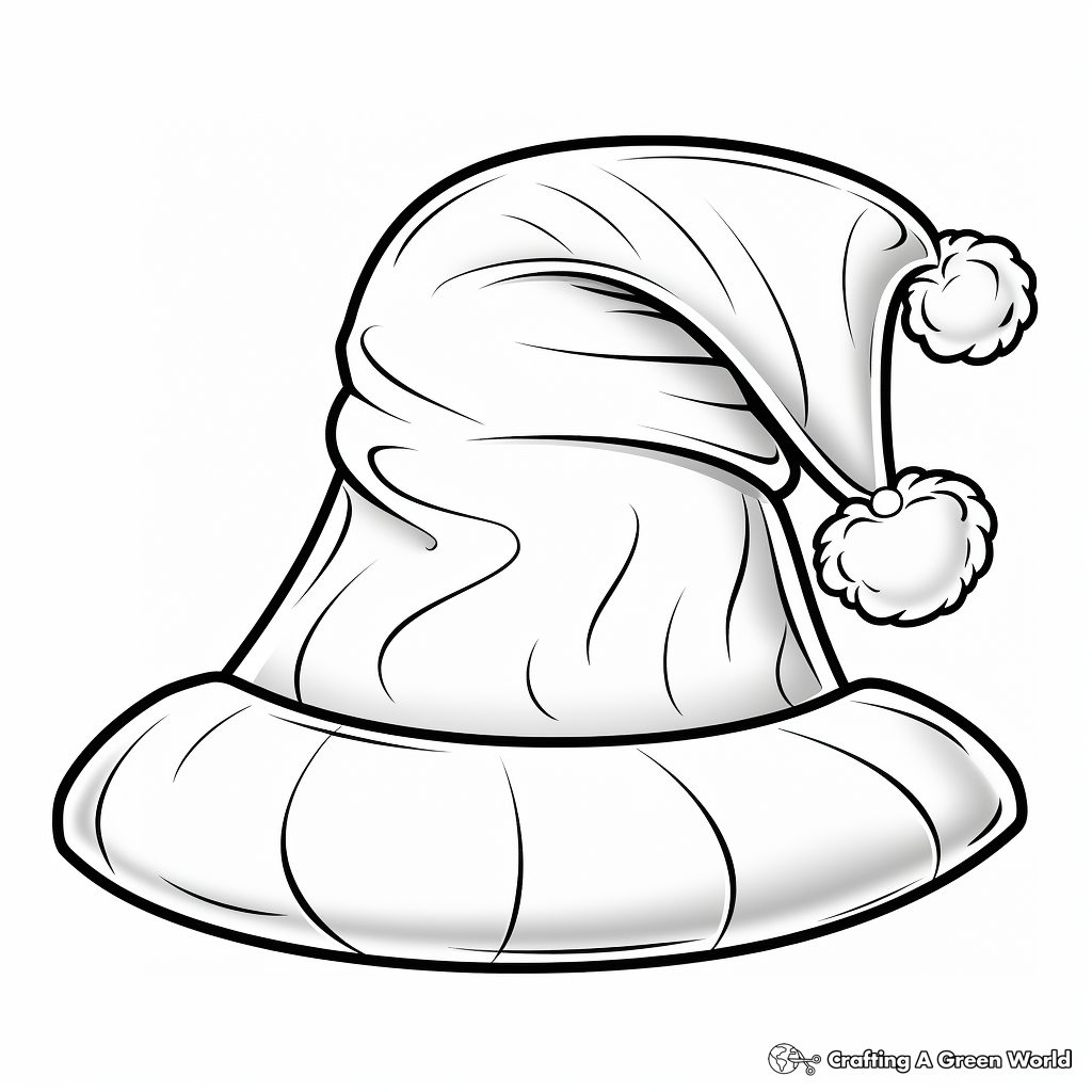 Santa hat coloring pages