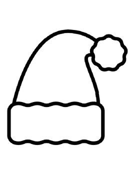 Santa hat templates christmas santa hat coloring pages santa hat outlines