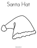 Santa hat coloring page