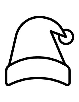 Santa hat templates christmas santa hat coloring pages santa hat outlines