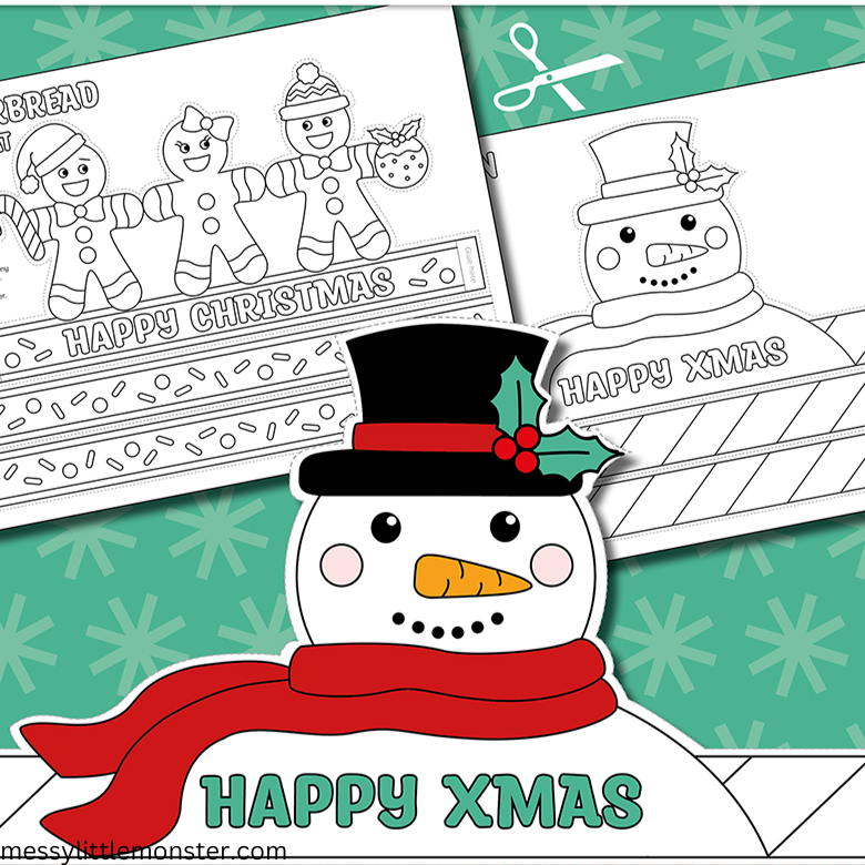 Printable christmas hat craft â messy little monster shop