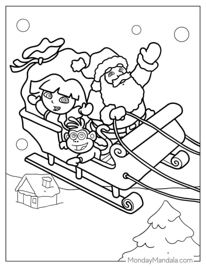 Santa coloring pages free pdf printables