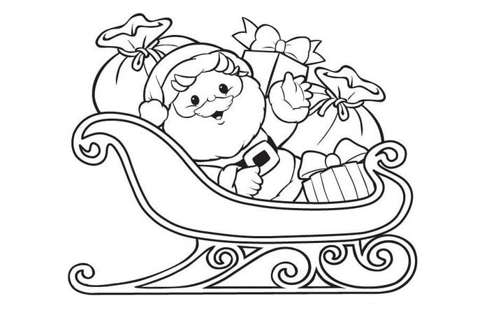 Best santa s shapes crafts colouring pages