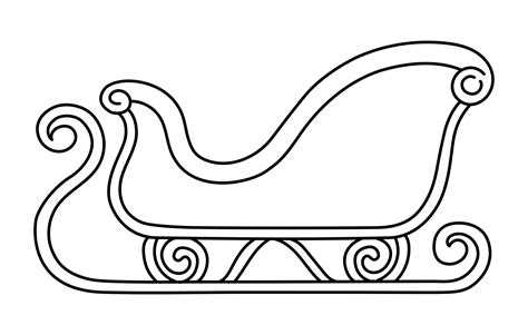 Santa sleigh outline