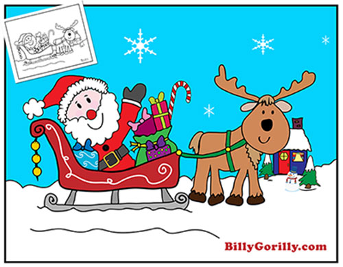 Winter holiday coloring pages for kids sing laugh learn