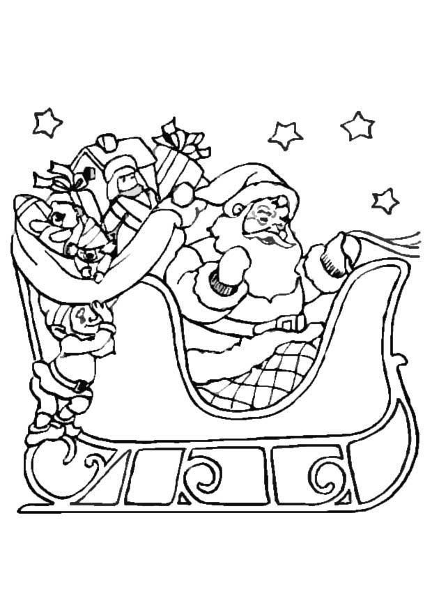 Coloring page santa claus