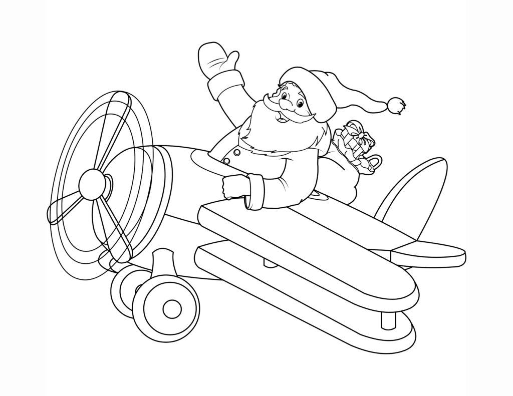 Free printable santa coloring pages a jolly good time