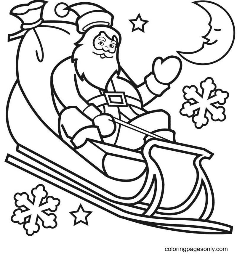 Santa claus coloring pages printable for free download