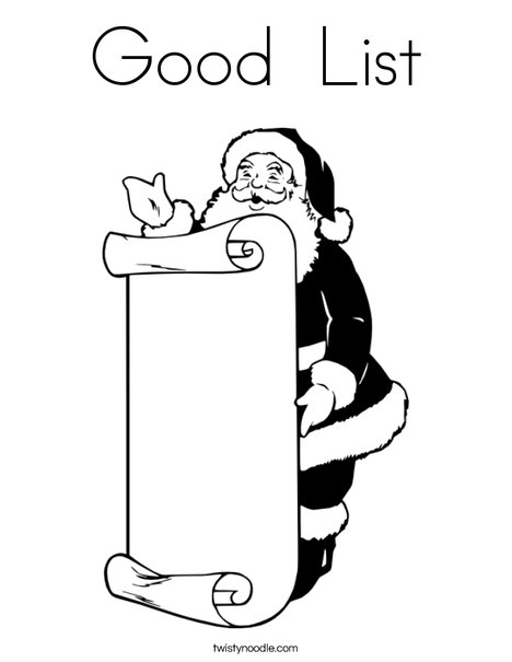 Good list coloring page