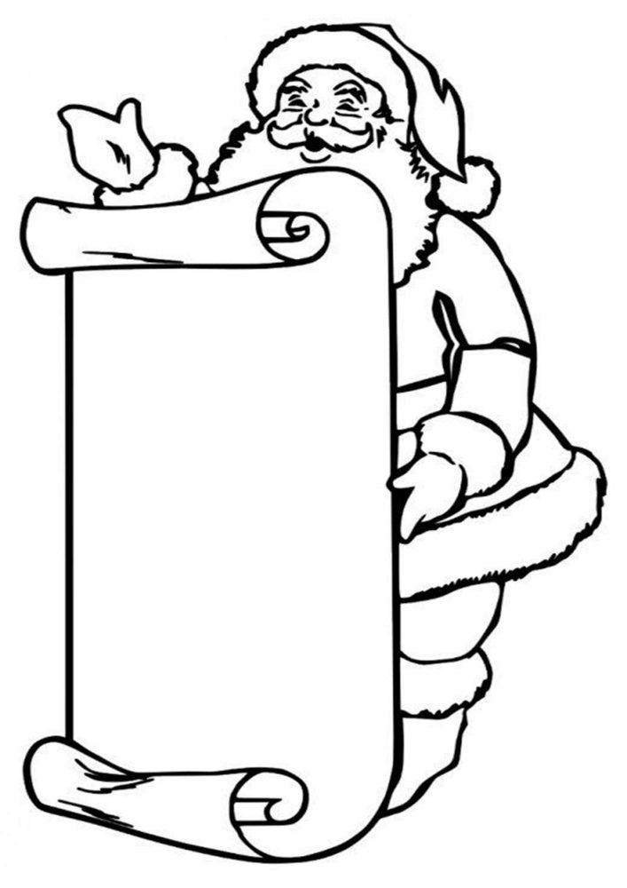 Free printable santa coloring pages for kids