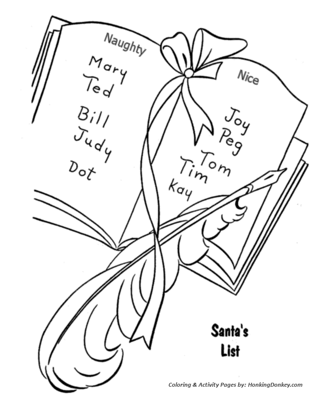 Santa claus coloring pages