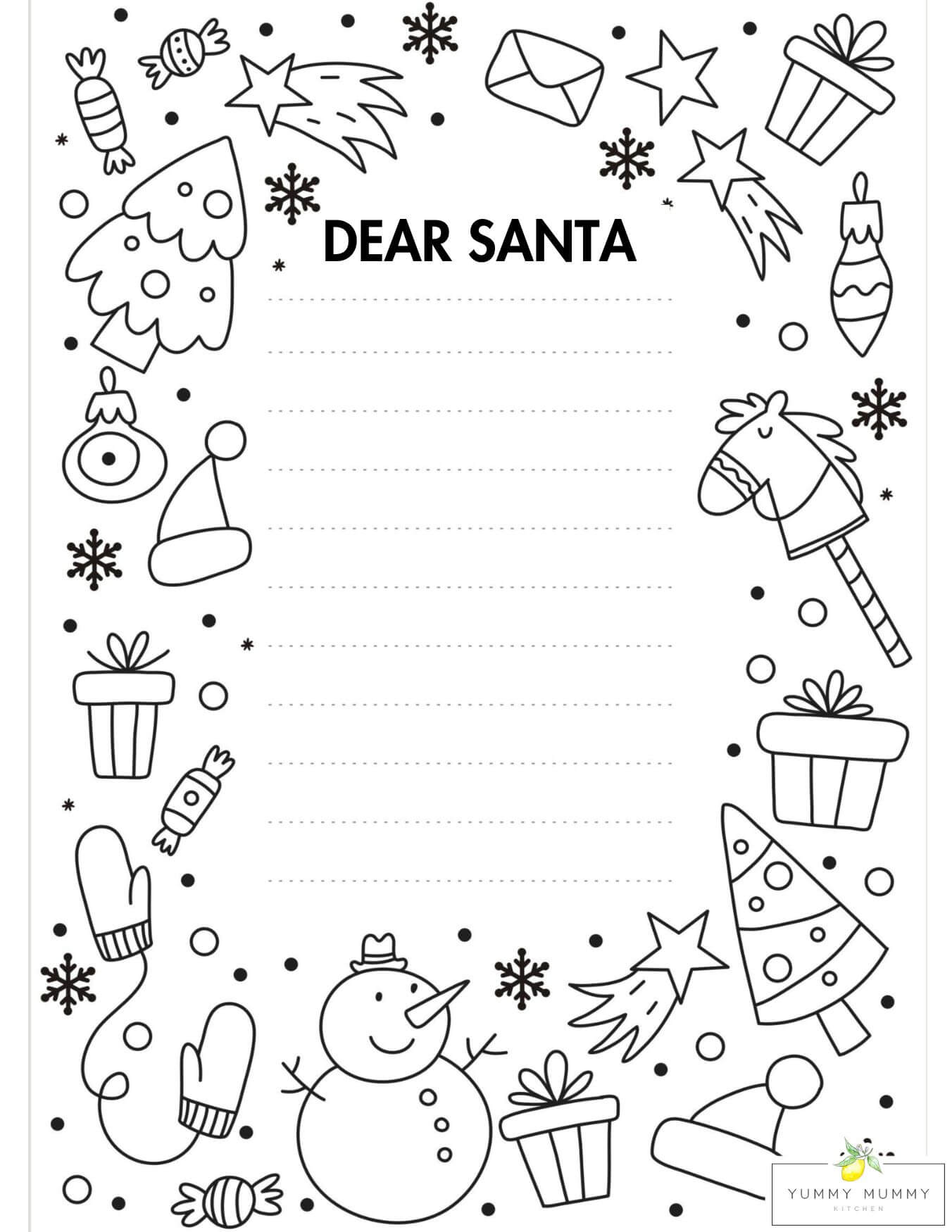 Letter to santa template