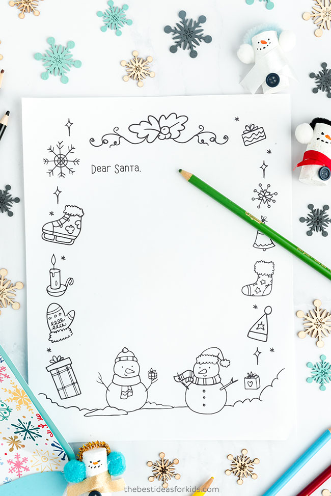 Letter to santa template free printables