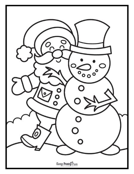 Printable santa coloring pages