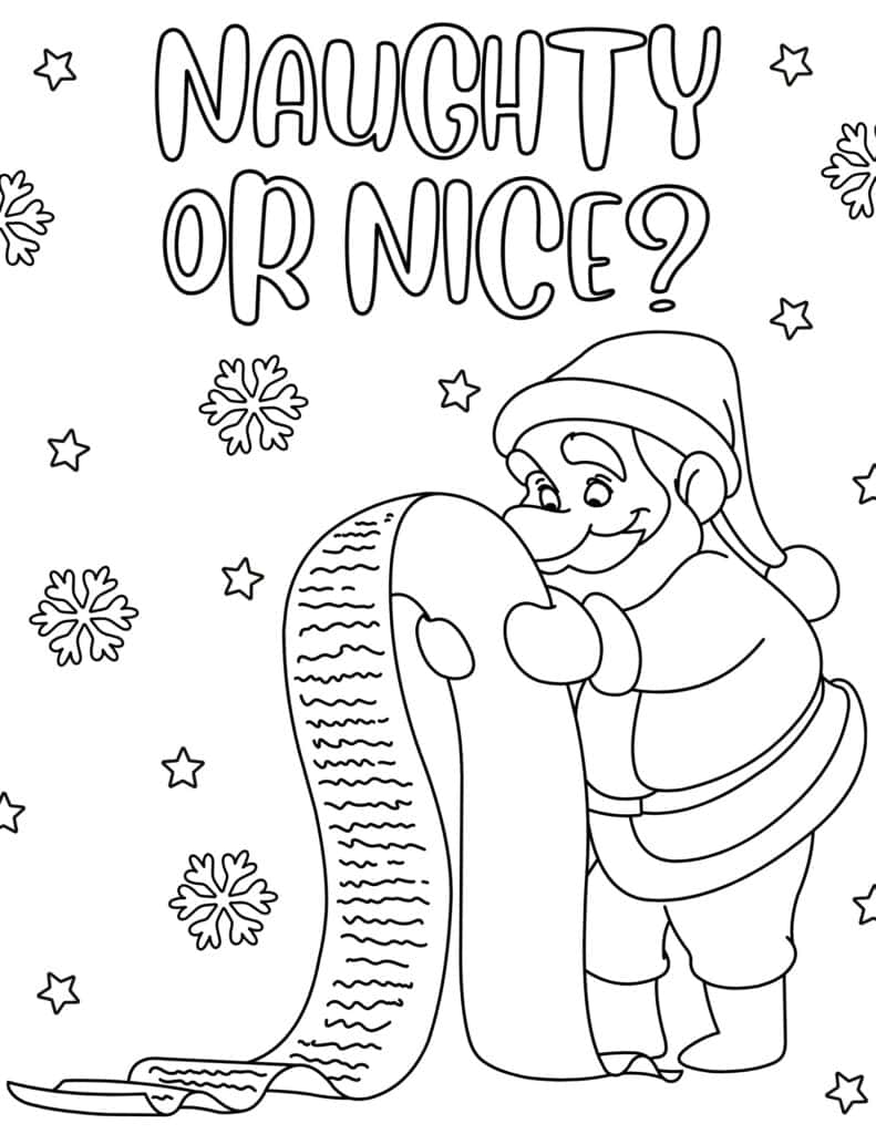 Free printable santa coloring pages for kids