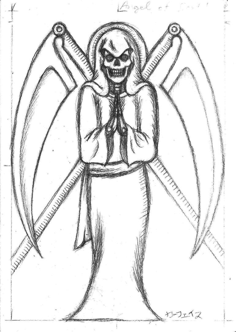 Angel of death santa muerte drawing by carface ãããããã saatchi art