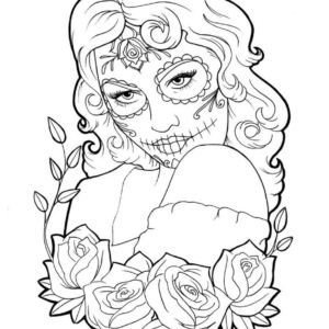 Day of the dead coloring pages printable for free download