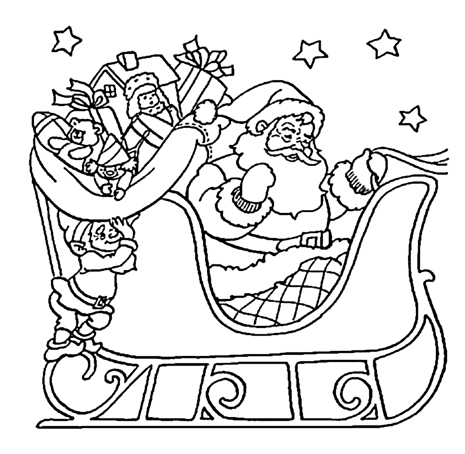 Santa coloring pages