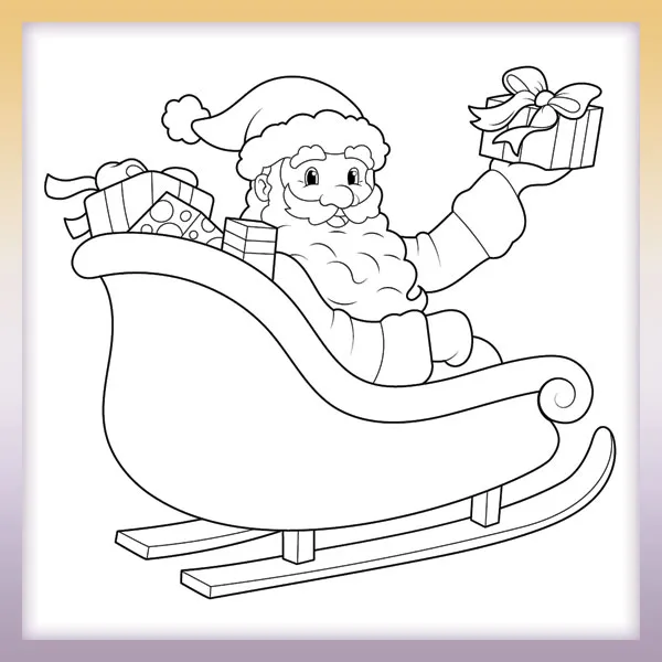 Santa on a sleigh â