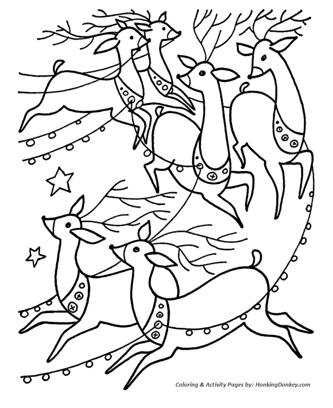 Christmas santa coloring page