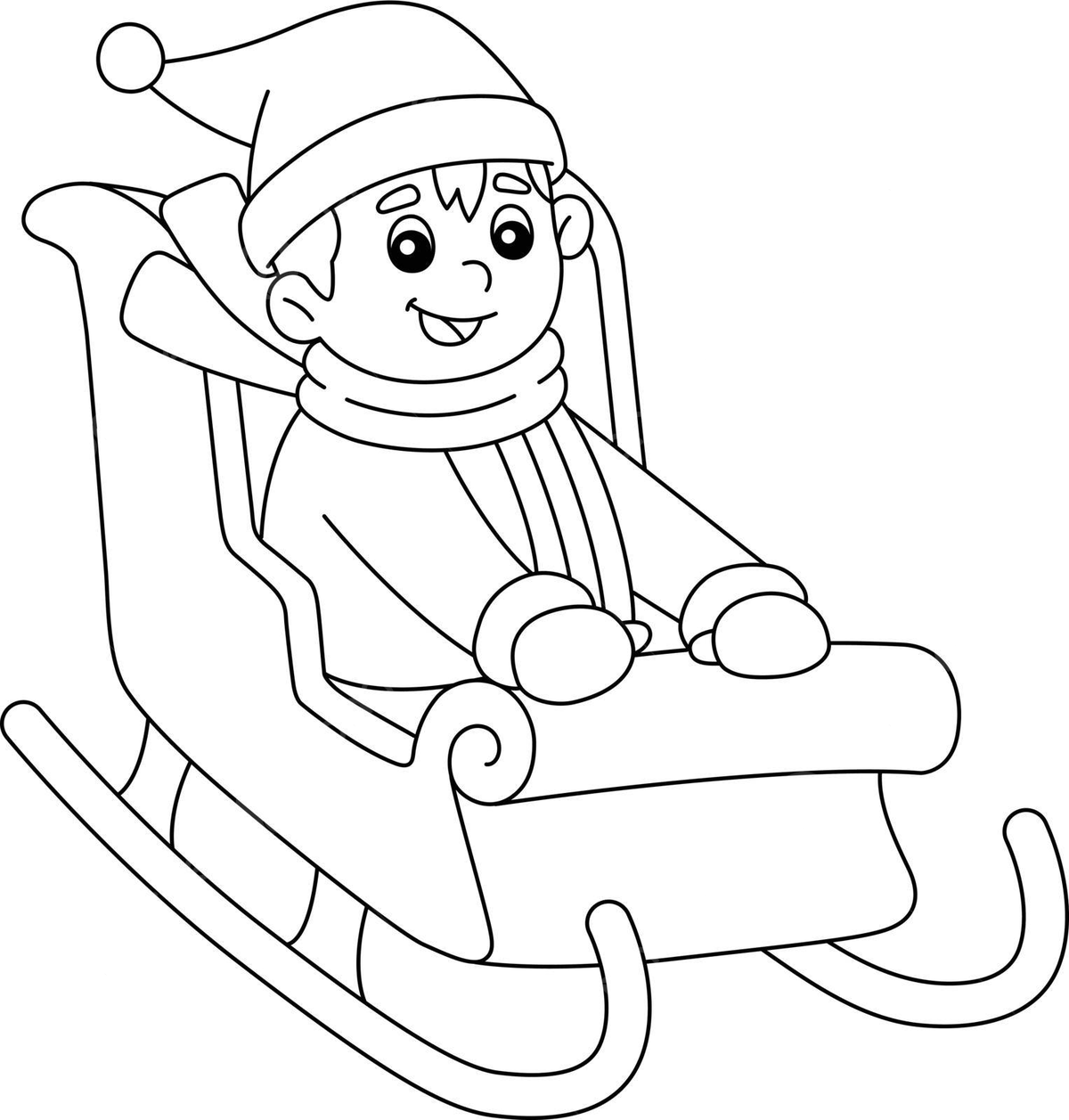 Sleigh coloring page png transparent images free download vector files