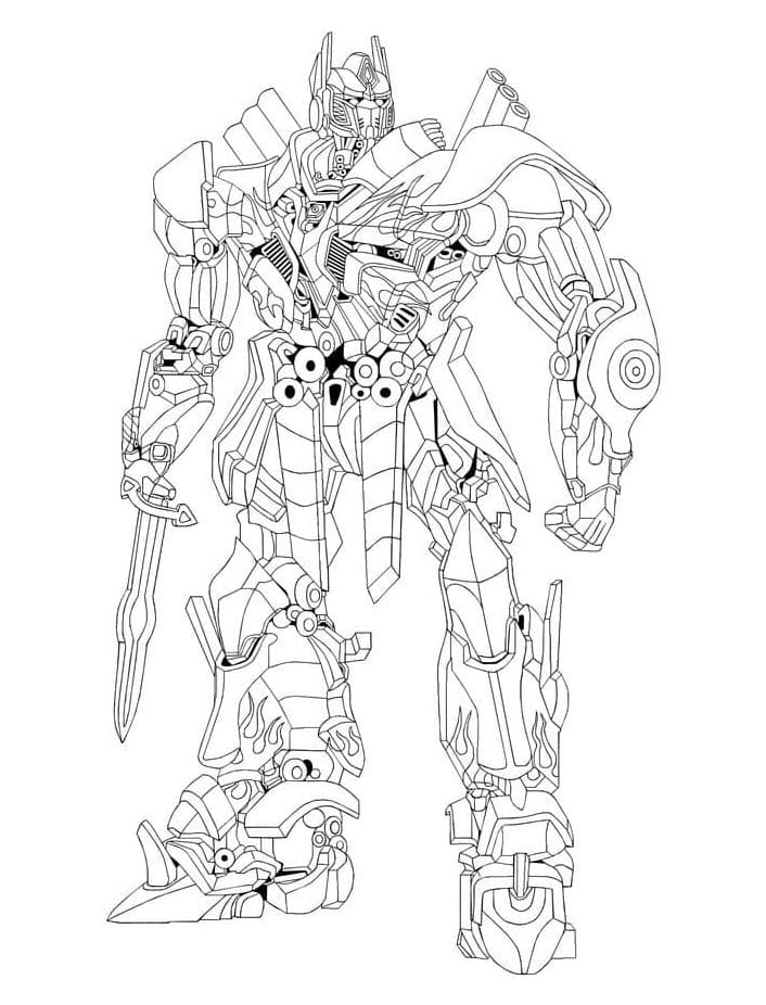 Optimus prime coloring pages