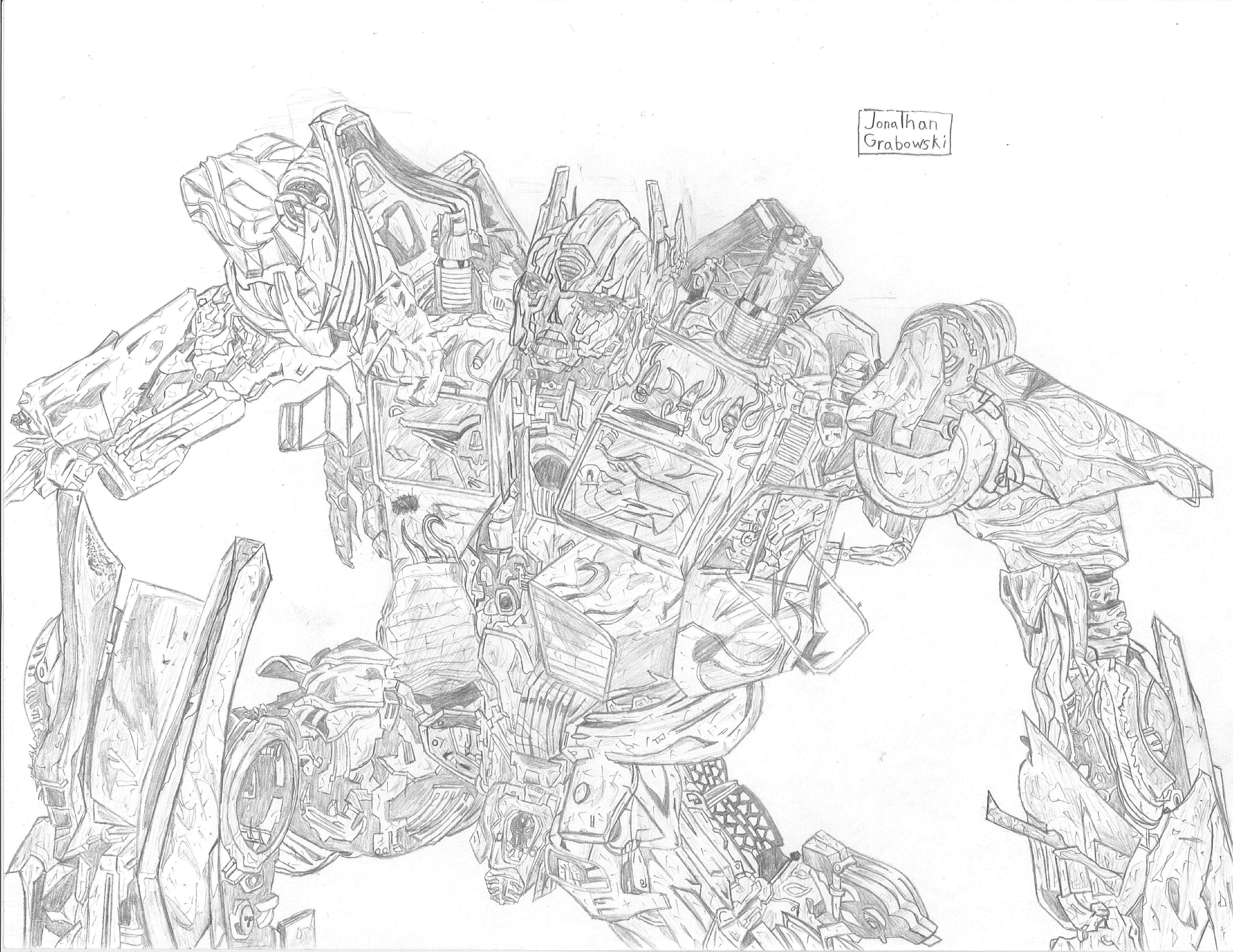 Optimus prime age of extinction coloring pages