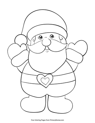 Santa coloring page â free printable pdf from