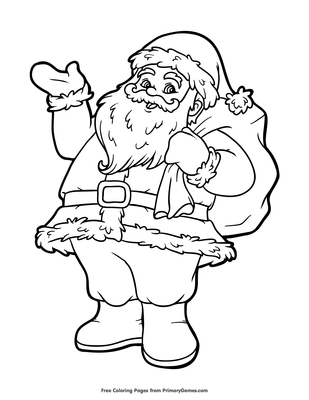 Vintage santa coloring page â free printable pdf from