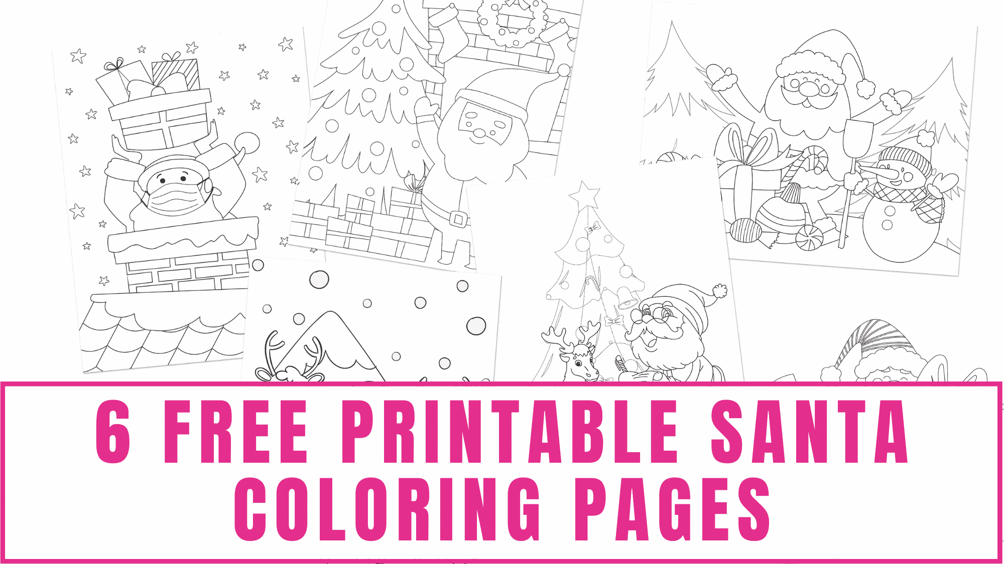 Free printable santa coloring pages