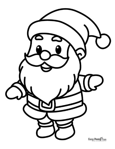 Printable santa coloring pages