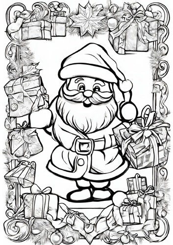 Printable santa claus coloring pages teaching resources