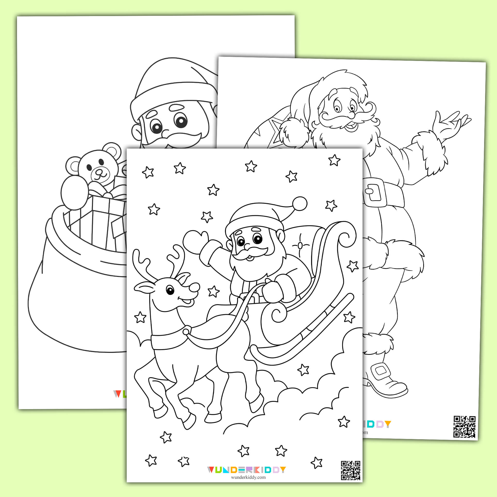 Free printable santa claus coloring pages for preschool