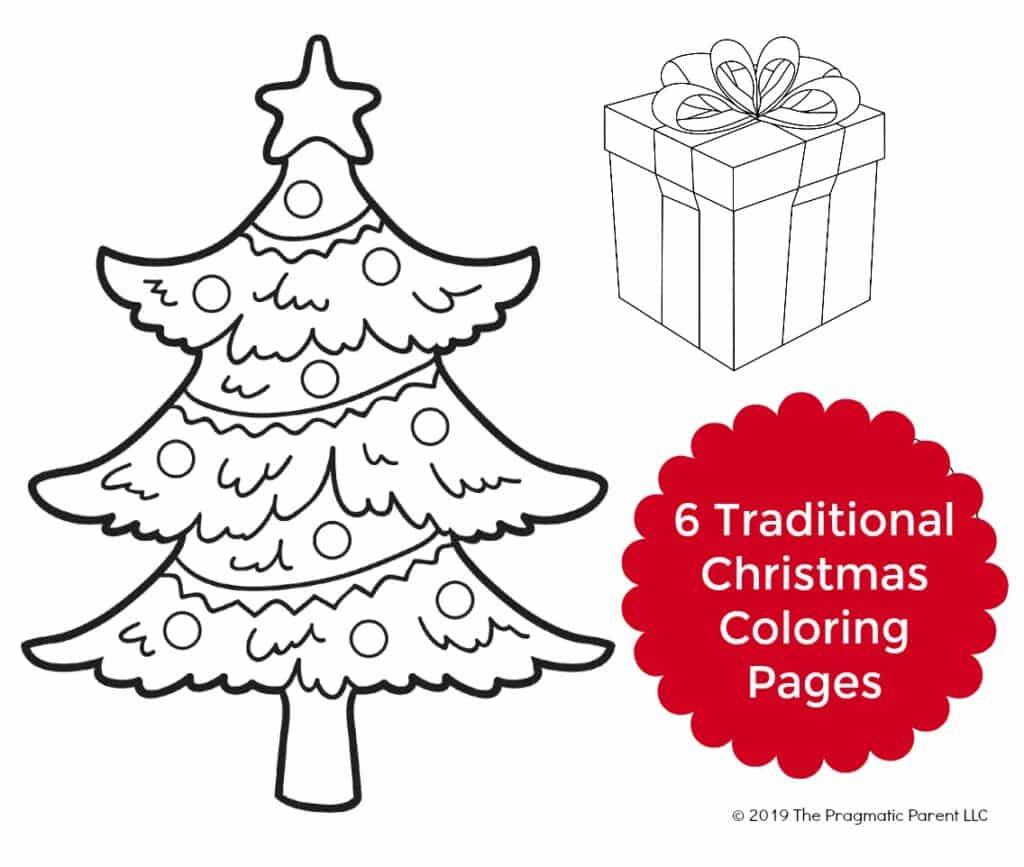 Traditional christmas coloring pages for kids