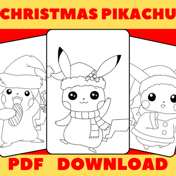 Christmas pikachu coloring pages for students preschool pre