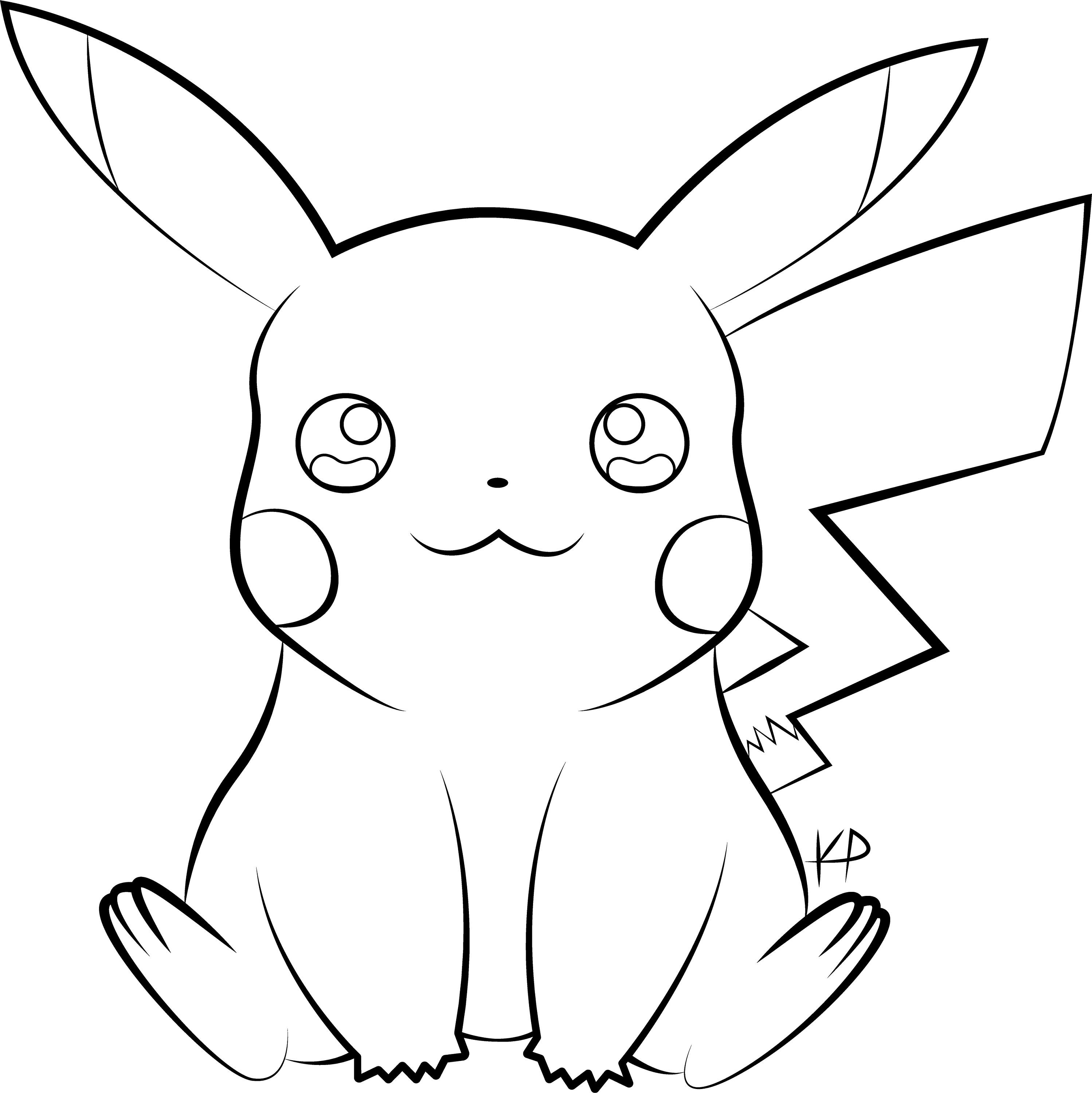 Pikachu coloring page