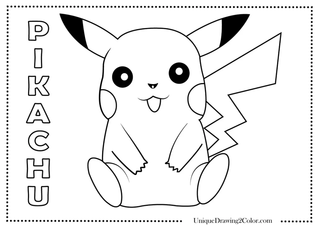 Pikachu coloring pages free printable