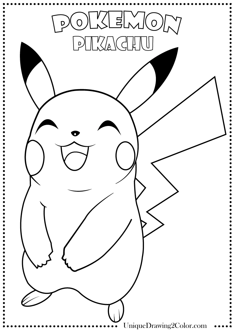 Pikachu coloring pages free printable
