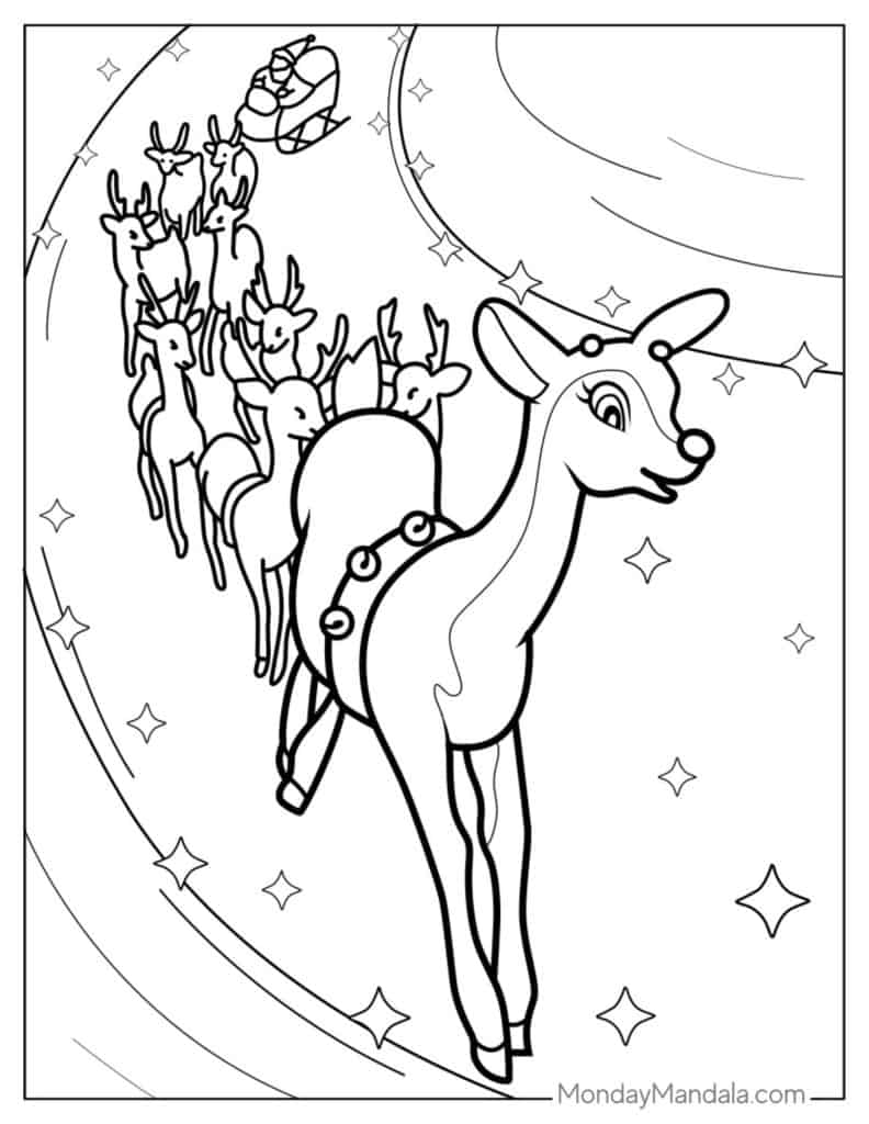 Santa coloring pages free pdf printables