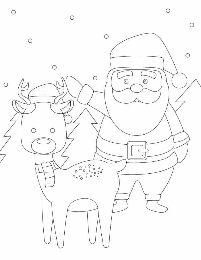 Free printable reindeer coloring pages