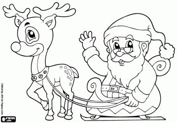 Santa claus in sleigh coloring page christmas coloring sheets christmas tree coloring page christmas drawing