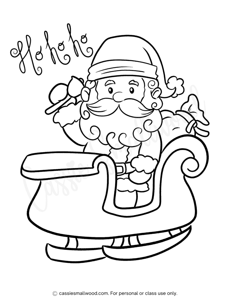 Cutest santa coloring pages