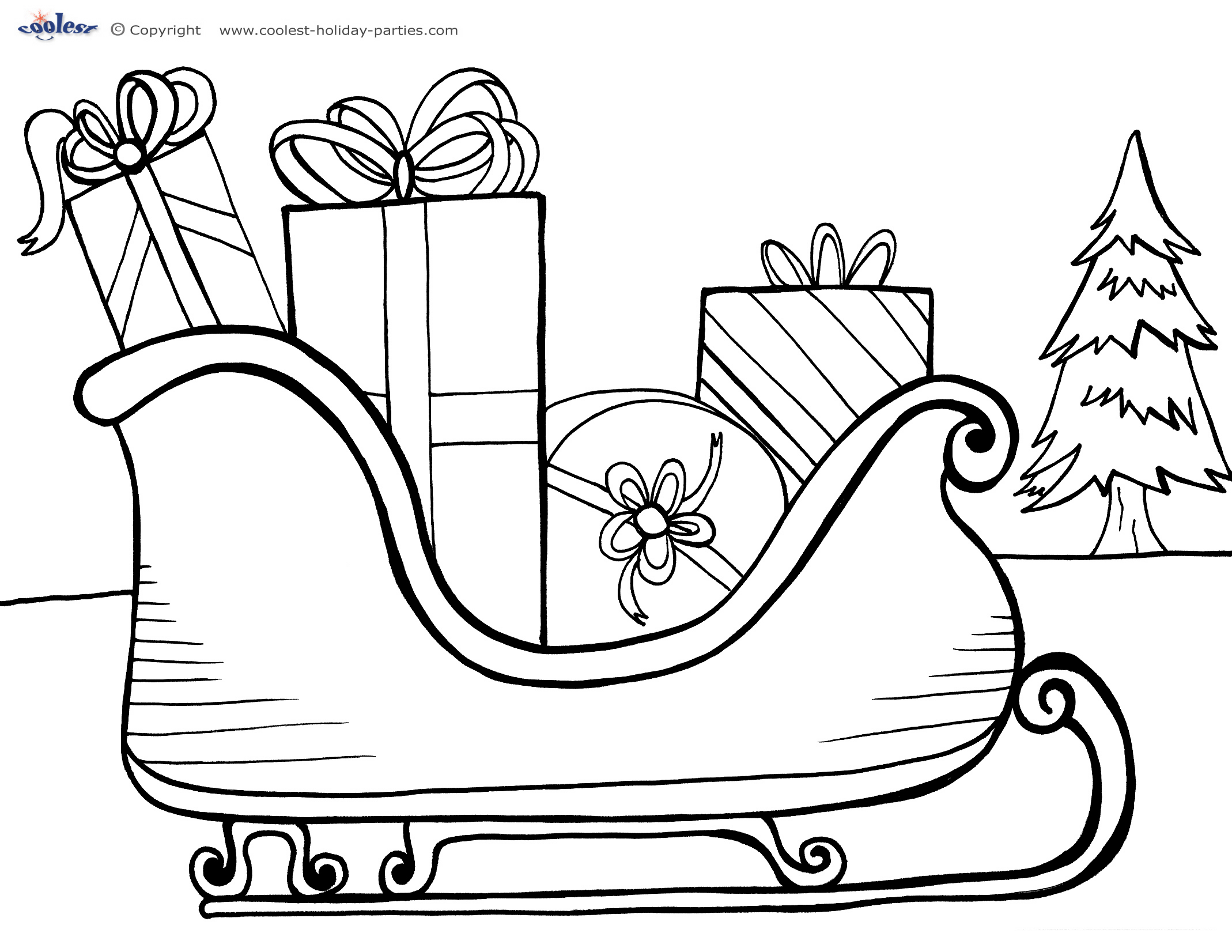 Printable christmas coloring page