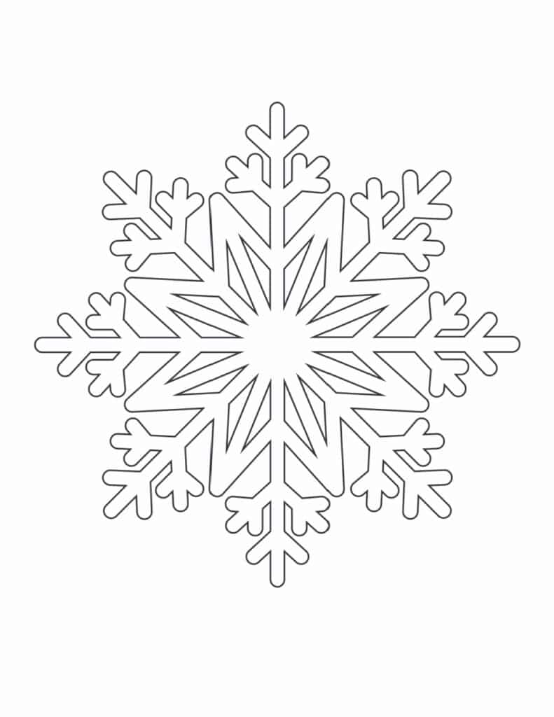 Free printable snowflake coloring pages