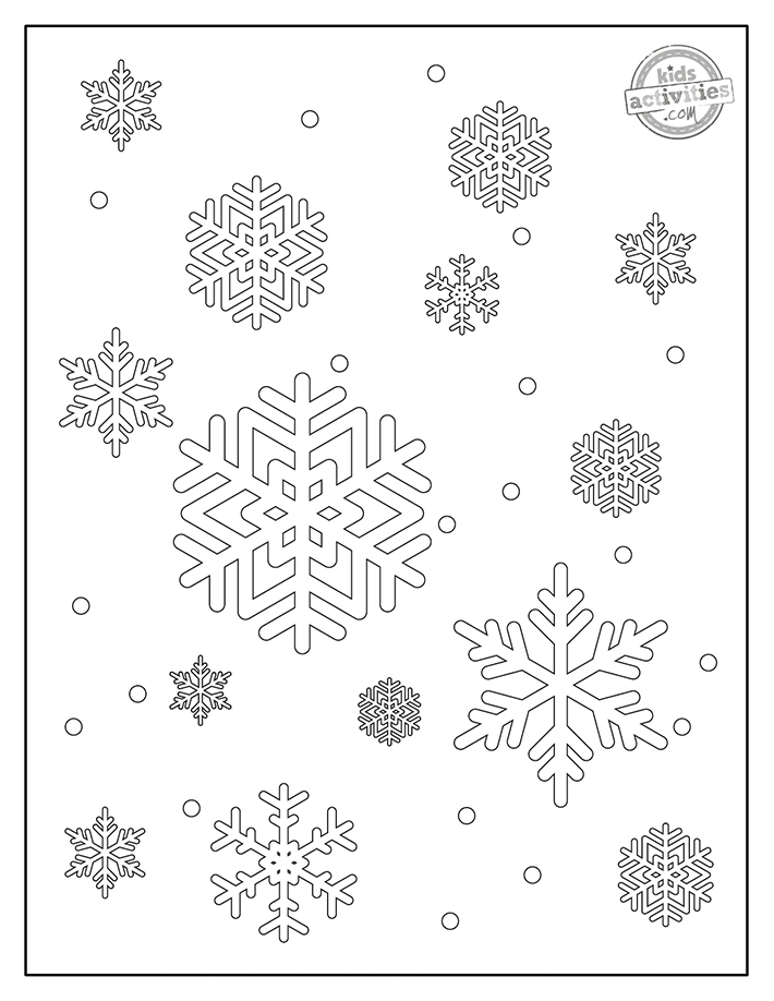 Free printable snowflakes coloring pages kids activities blog